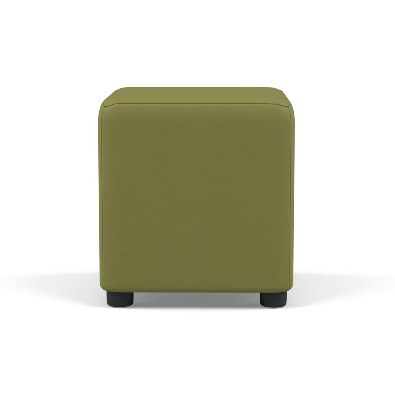 Faux Leather Cube Seating, Lime 