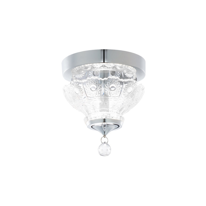 Sterling Crystal LED Semi Flush Mount, 4.9" H x 5.1" W x 5.1" D