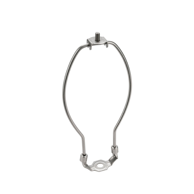 Lampe Harpe, 9,5" H x 4,5" L x 0,8" D, Nickel satiné
