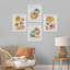 «Autumn Fall Thanksgiving Pumpkin Tree», reproduction de papier encadrée sur papier 4 pièces-97770540-97770537
