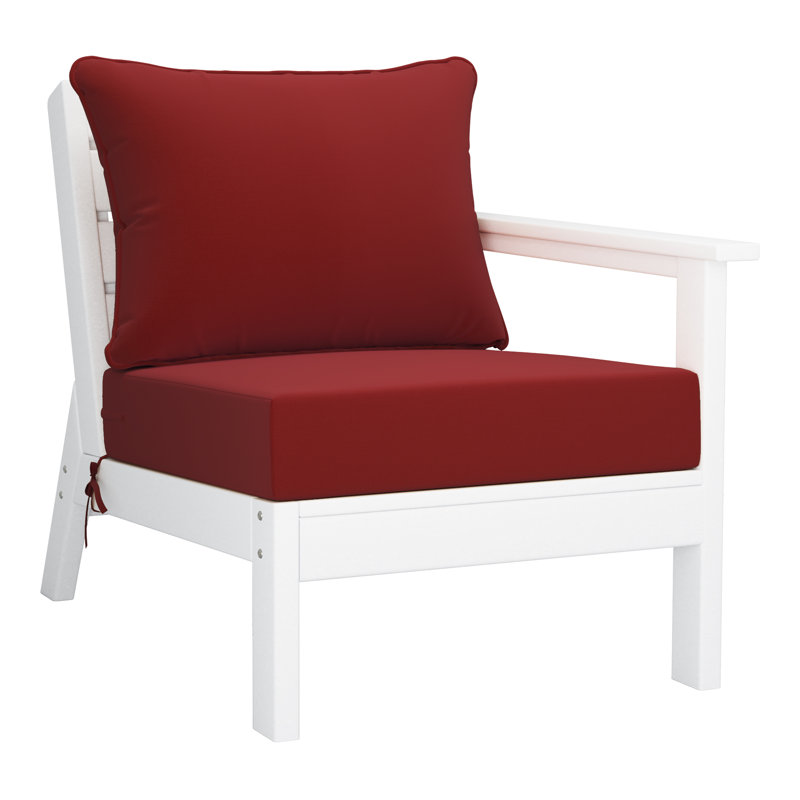 Ensemble de sièges profonds avec coussins, Red, White