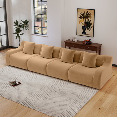 Canapé modulaire surdimensionné en tissu 148 po
