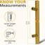 Paquet de 15 poignées d'armoire rondes de 5 po Mega Handles | Quincaillerie en acier inoxydable pour portes de cuisine, de salle de bain, de garde-robe et de tiroir | Installation facile incluse-69130729-124436656-124436658