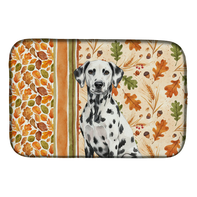 Tapis de séchage Dalmatian Heirloom, Noir
