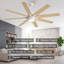 Ventilateur de plafond d'intérieur 64 pi à 8 pales avec pales et contreplaqué standard avec télécommande intégrée à DEL 64 po-2057550331-2057550333
