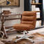 Faux Leather Swivel Desk Chair-2131498862