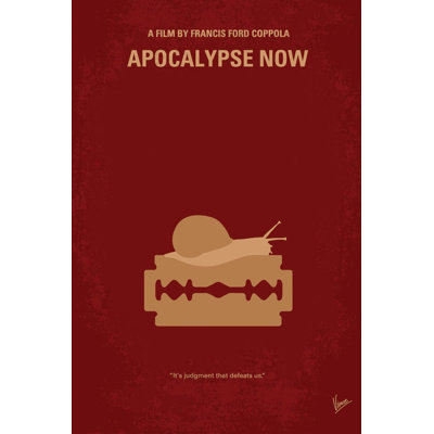 Apocalypse Now Minimal Movie Poster Vintage Advertisement on Wrapped Canvas