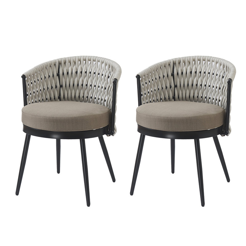 Chaise de salle à manger d'extérieur, Beige / kaki