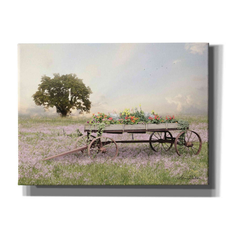 'Flower Wagon at Sunset' by Lori Deiter, Canvas Wall Art, 40" H x 54" W x 1.5" D