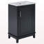 Petit meuble-lavabo moderne de 20 pouces avec lavabo en céramique - 20 * 14,5 * 33,3 pouces, rangement spacieux, 1 porte à fermeture douce-268089286