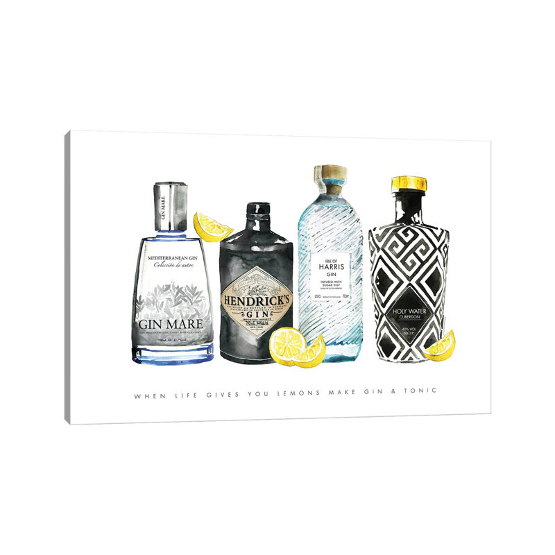 When Life Gives You Lemons by Mercedes Lopez Charro - Wrapped Canvas Painting, 20.32 cm H x 30.48 cm W