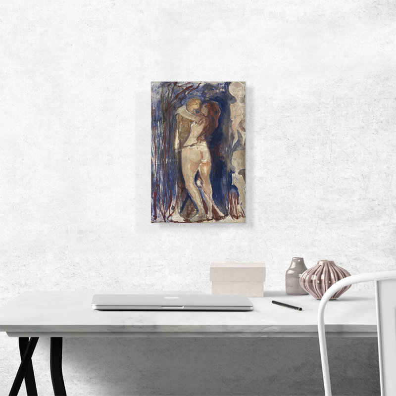 "La mort et la vie" par Edvard Munch, reproduction d'art sur toile tendue, H 18 po x l 12 po x 1,5 po