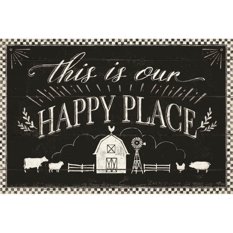 Country Thoughts I Black by Janelle Penner - Typography Print, 20cm H x 30cm W, Wrapped Canvas