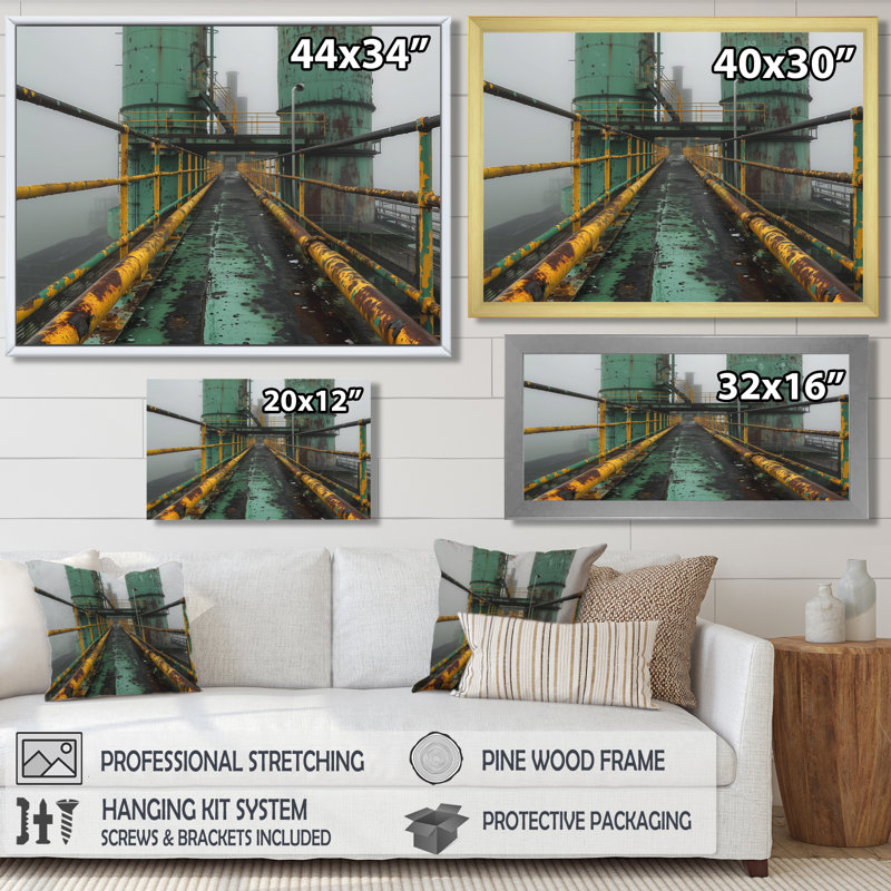 «Monocrhome», impression d'art mural gris et vert, Toile encadrée noire simple, H 24 po x l 32 po x P 1 po