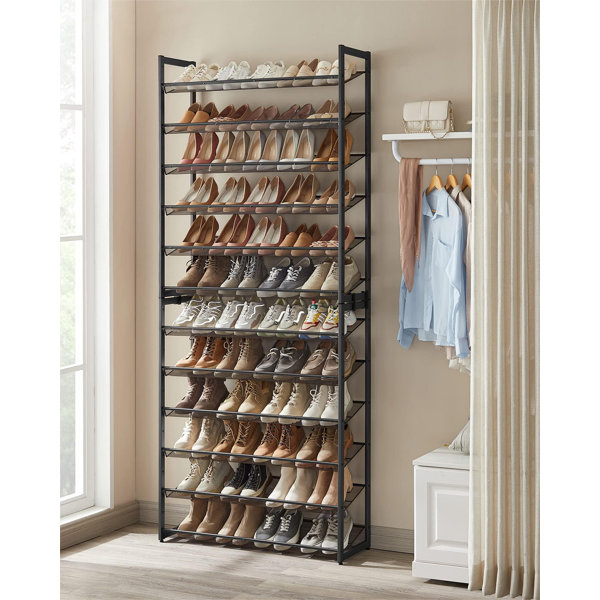 60 Pair Stackable Shoe Rack Dotted Line