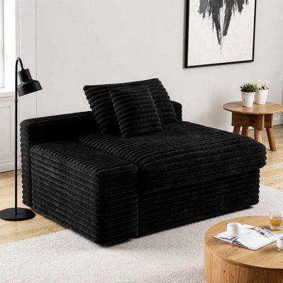 008b2l Fauteuil modulaire en tissu velours côtelé modulaire sans assemblage pour un appartement relaxant