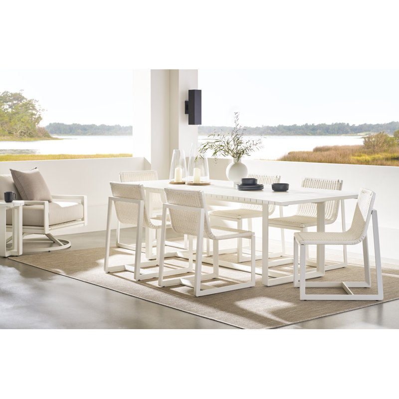 Breeze Rectangular Aluminum Outdoor Dining Table
