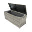Bac de rangement 113 gallons Gris avec couvercle Structure légère en métal. Eau. Pour utilisation. Patio, jardin, bord de piscine. Doublure imperméable amovible, rouille spacieuse et polyvalente