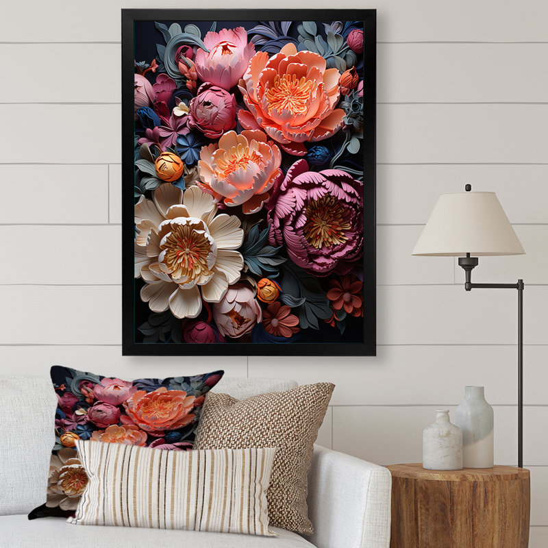 «Rhododendron Magenta Majesty Showcases I», reproduction d'art sur toile, Noir, H 32 po x l 24 po x P 1 po