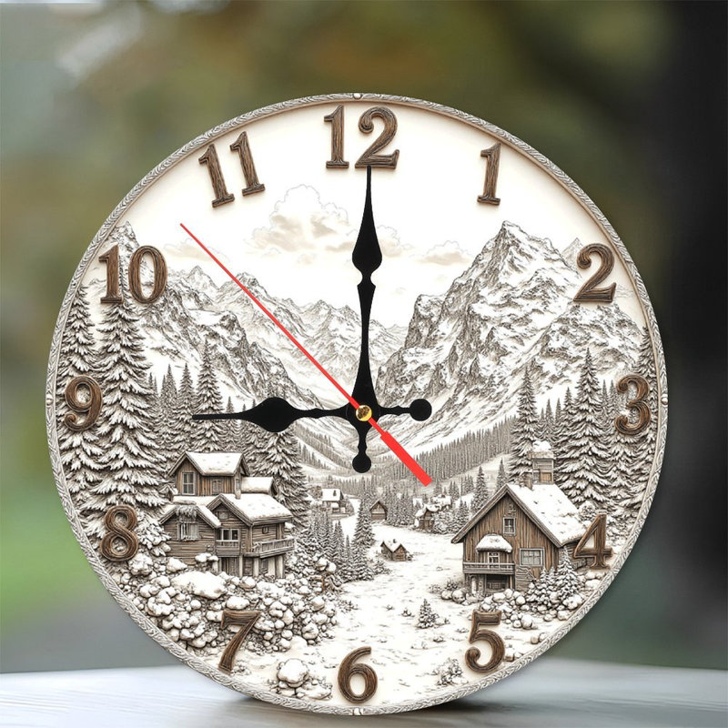 Horloge de montagne Winter Village