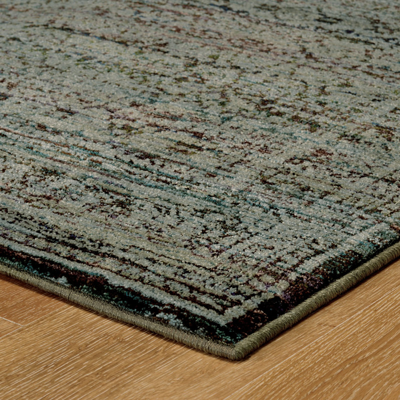 Tapis oriental bleu Tuma, Rectangle 7 pi 10 po x 10 pi 10 po