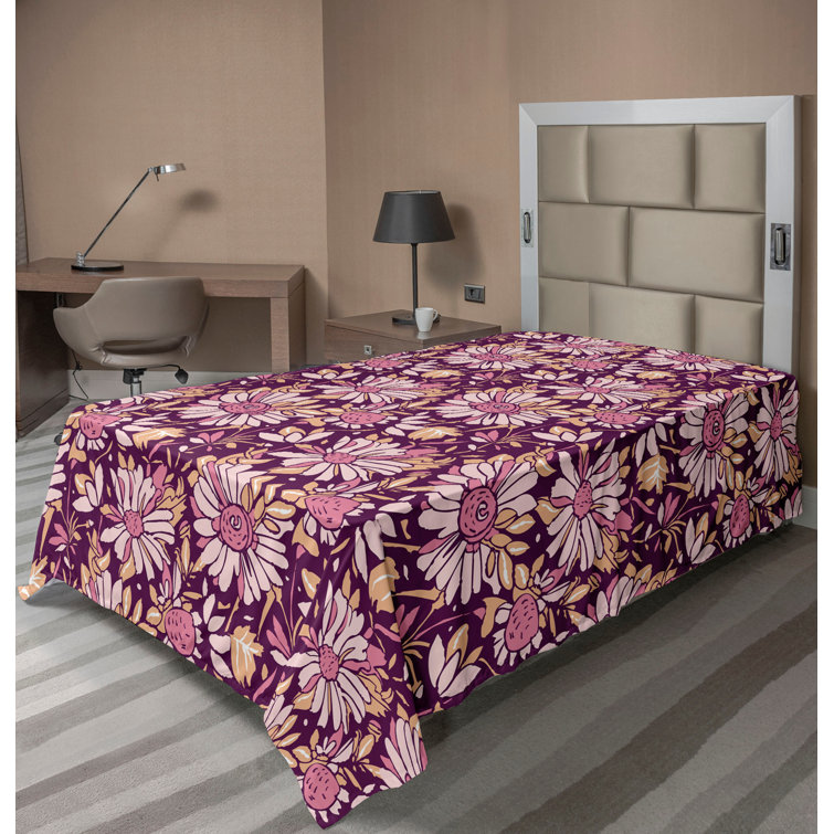 Ambesonne, drap plat floral pivoines, art botanique printanier