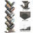 10 Tier Tree Book Shelf, Floor Standing Wood Bookshelf for Narrow Space, Storage Organizer Bookshelves for Books/CDs/Magazine, Bookcase with Shelves for Home Office, Living Room-684439568