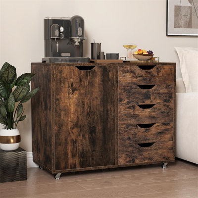 78cm Wide 5 -Drawer Mobile File Cabinet
