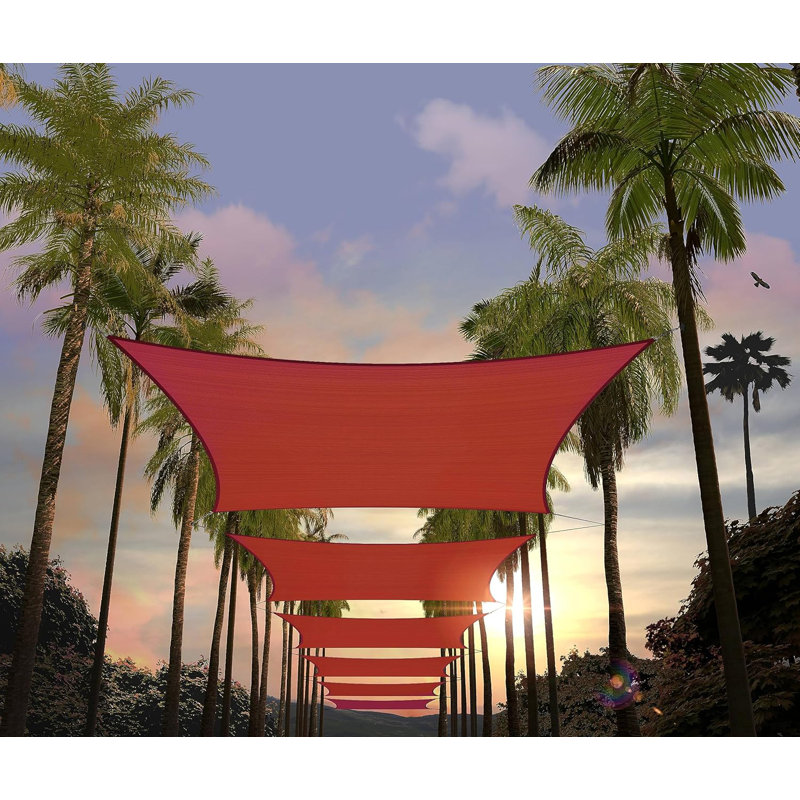 Voile d'ombrage carré Amgo, Rouge, 8 pi x 8 pi