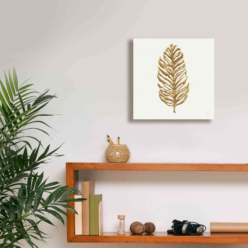 «Gilded Palm IV» par Chris Paschke, estampe numérique sur toile, H 12 po x l 12 po x P 0,75 po