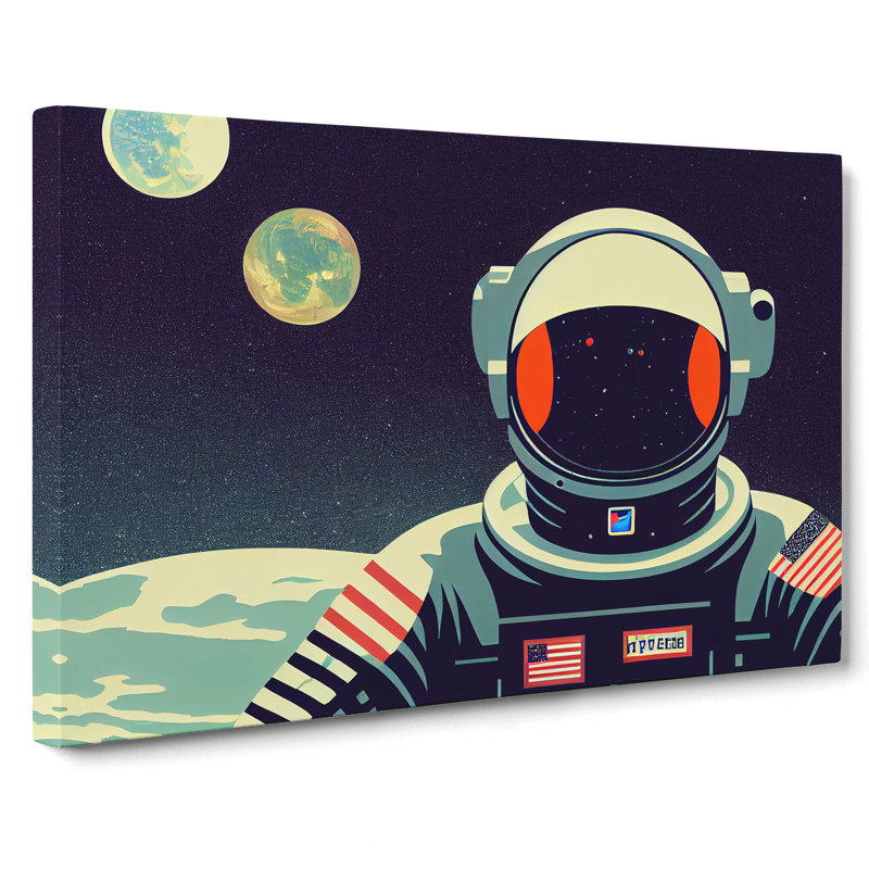 Solo Astronaut - Wrapped Canvas, 35cm H x 50cm W x 3cm D