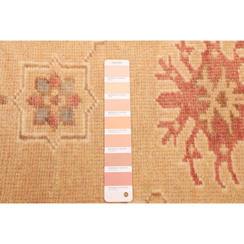 Tapis cuivre Peshawar Oushak 3 pi 6 po x 17 pi 2 po