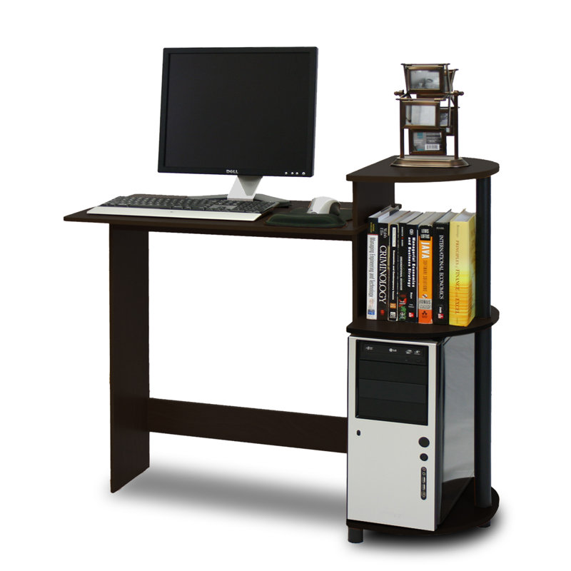 Eleonore Computer Desk, Espresso / Black