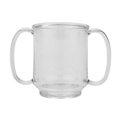GET BPA-Free Plastic Easy Grip Two Handled Mug, 8 Ounce (Set of 12)