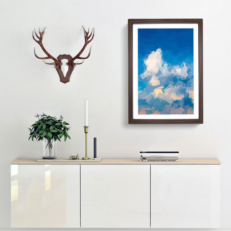 Cloudy View in Abstract - Picture Frame Graphic Art Print, Walnut Framed, 87cm H x 62cm W x 2cm D