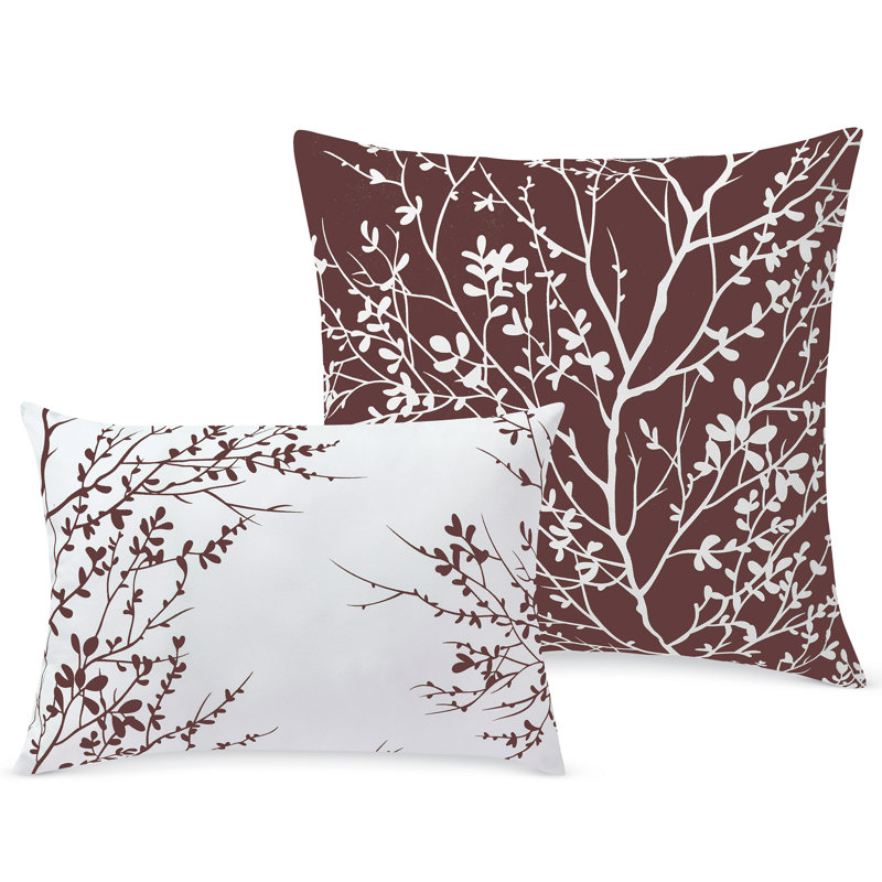 Polyester Abstract Comforter, Brown, Full Comforter + 2 Full Shams