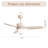 46 Inch Ceiling Fan With Lights 3 ABS Blades 6-Speed DC Motor Remote Control For Living Room-1964207515-1964207514