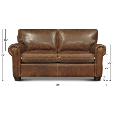 Bordeaux 70'' Leather Loveseat