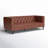  84'' Genuine Leather Chesterfield Sofa-378552840