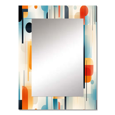 Urban Abstraction - Geometric  Wall Mirror, Modern Decorative Mirror, Printed Metal Art