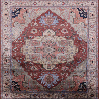Tapis brun à motif oriental