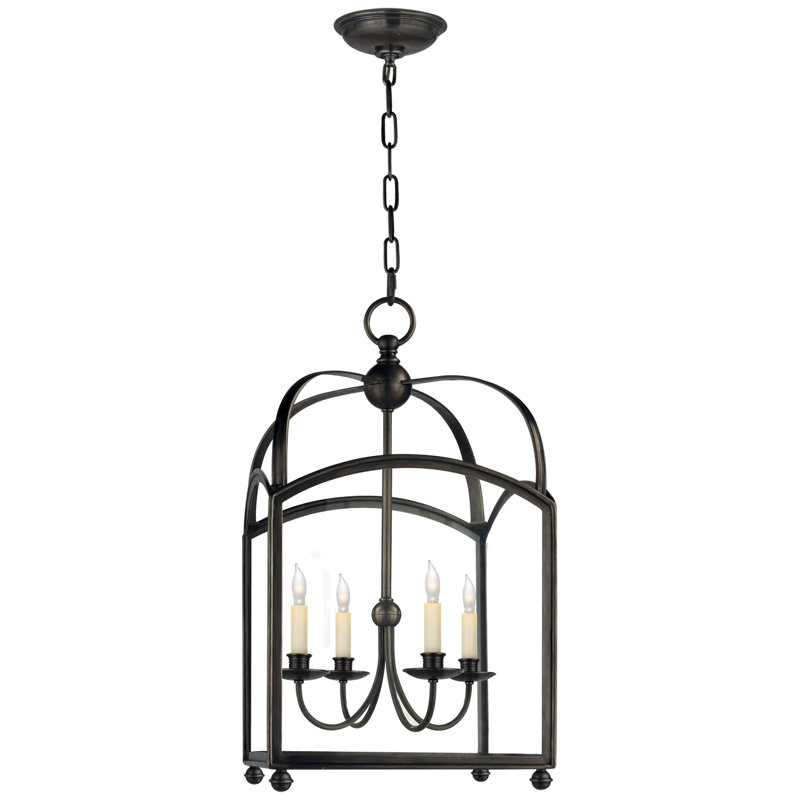 Chapman & Myers Arch Top Small Lantern, Bronze, 24" H x 14.5" W x 14.5" D