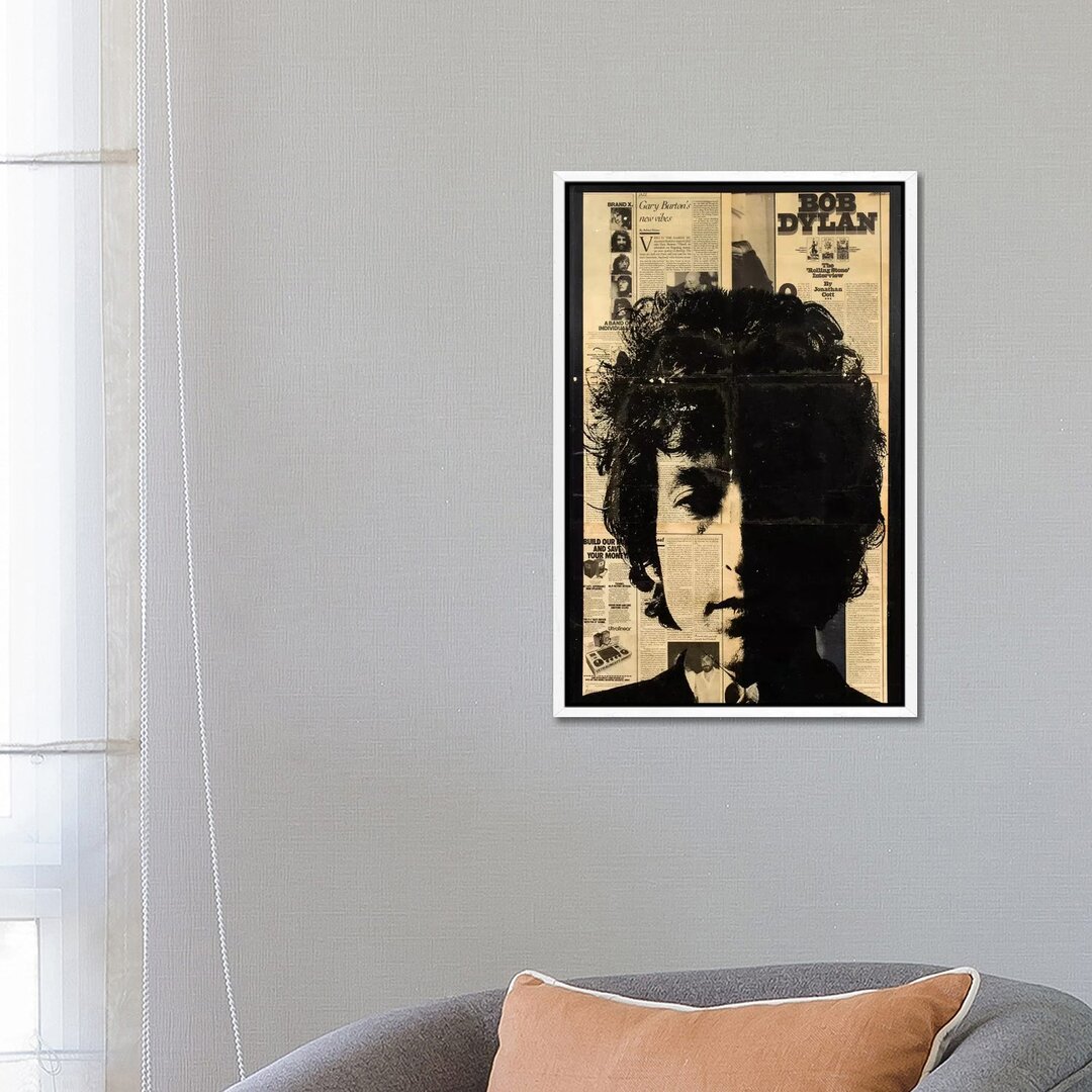 Leinwandbild - Grafikdruck „Bob Dylan” von Dane Shue