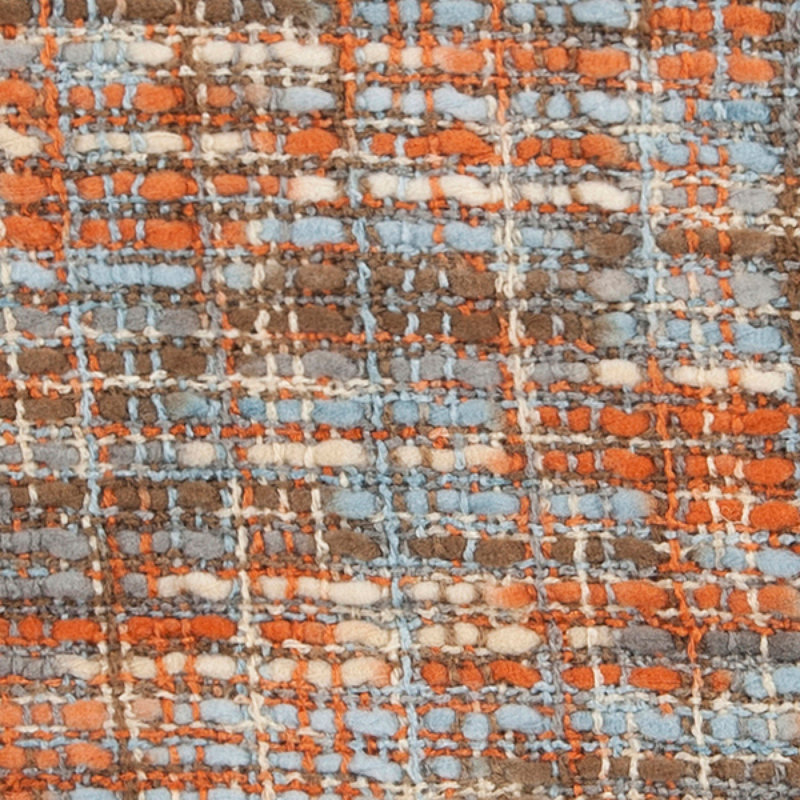 Jeté Ameeran, Rouille, ivoire, bleu clair, champignon, gris