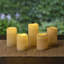 Set of 5 Waterproof LED Pillars, 3X4,4,5,5,6 Inch, White