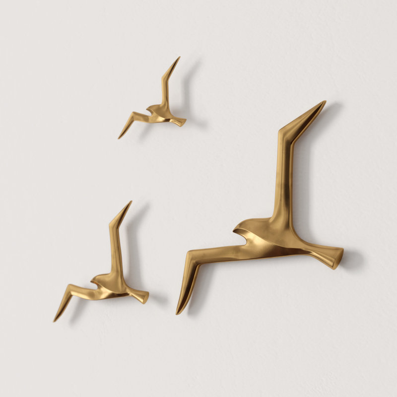 Handmade Metal Wall Decor, Antique Brass