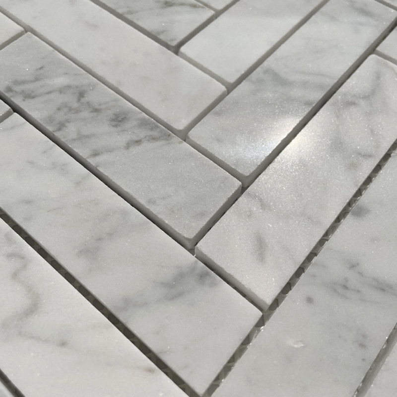 Carreau de mosaïque en marbre 11 po x 9 po