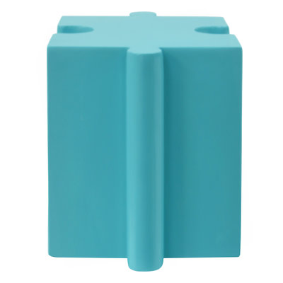 Side Table, Modular Concave Edge Mgo Table - Buy Singles Or Combine For Custom Layouts, Indoor & Outdoor,Light Blue Color