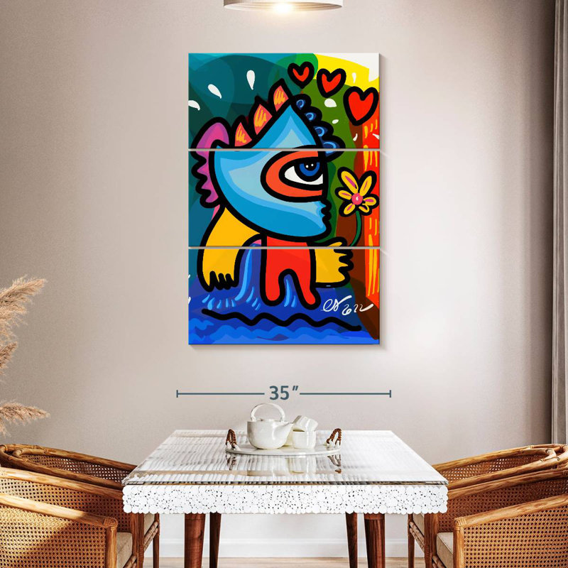 Kelan Flower Graffiti Man, 50" H x 32" W
