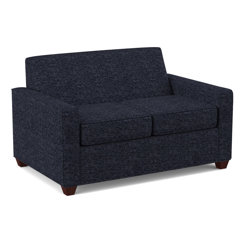 Avery 56" Square Arm Loveseat, Empire Mahogany, Antic Cinder